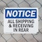 Signmission All Shipping And Receiving In Rear, 10 in W x Rectangle, Plastic OS-2PACK-NS-P-710-L-15223 - alternate 3